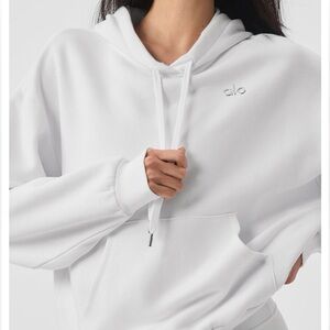 NWT Authentic ALO Hoodie + Sweatpants SET -white - Size S